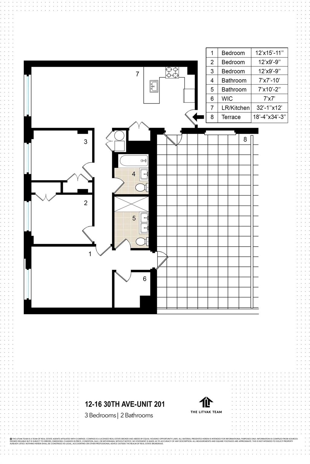 12-16 30th Avenue, Unit 201 Queens, NY 11102 - Photo 18 of 18 Floor plan / room layout