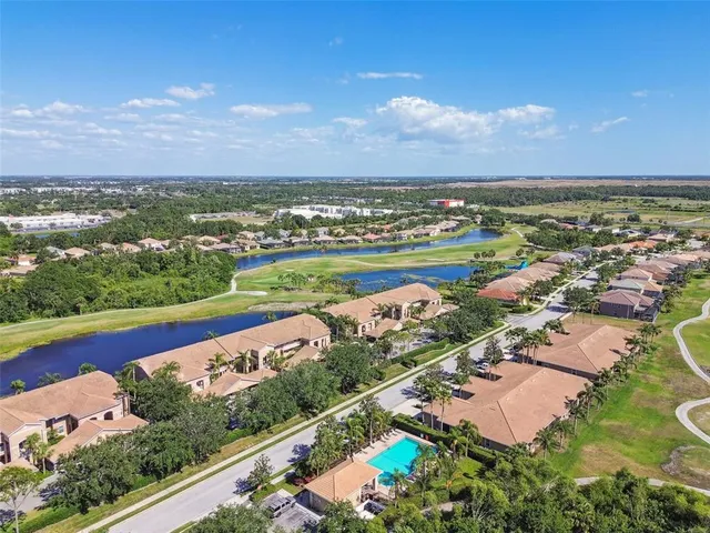 an aerial view of a city