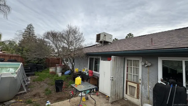 a view of an outdoor sitting space