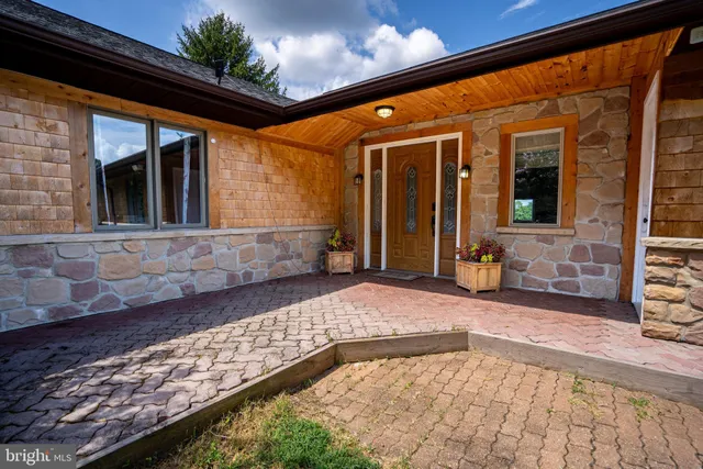a view of front door of house