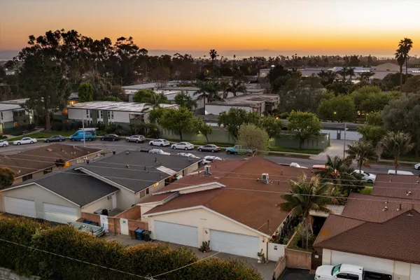 an aerial view of multiple houses