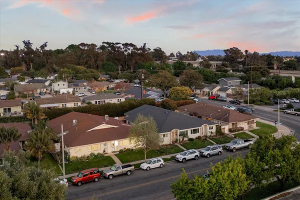 an aerial view of multiple house
