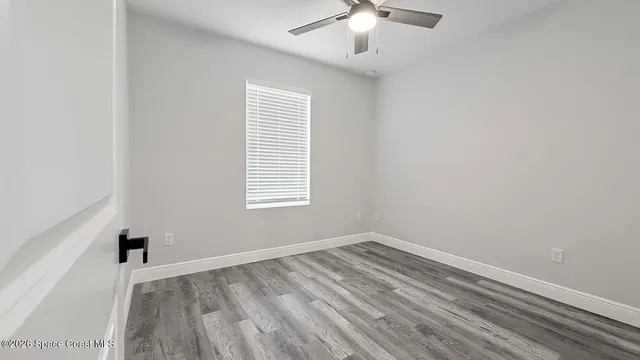 an empty room with a window