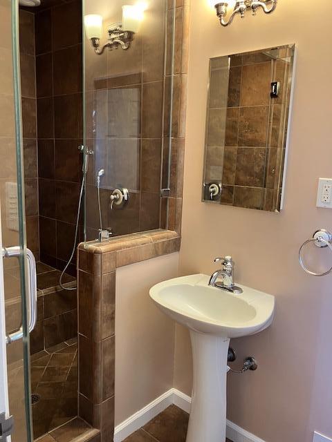 5 Maple Way San Carlos, CA 94070 - Photo 18 of 21 a bathroom with a sink mirror and shower