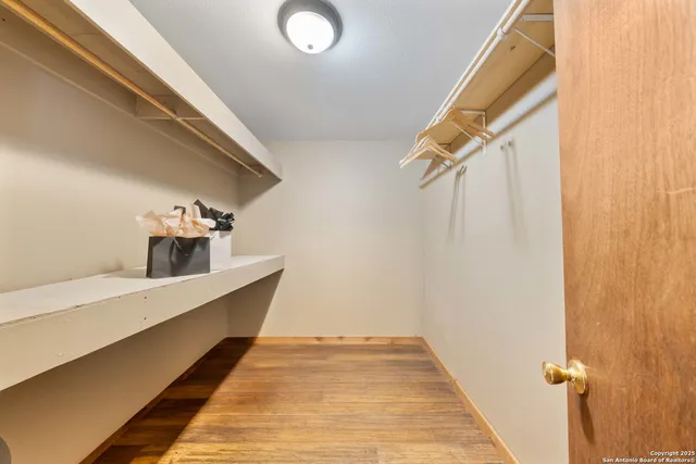 a hallway with a large window