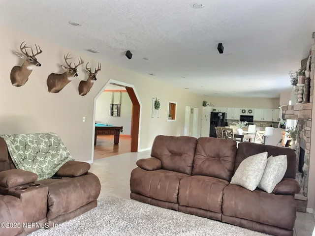 a room with furniture and a window