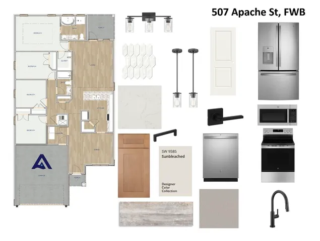 a picture of a room with furniture and a window