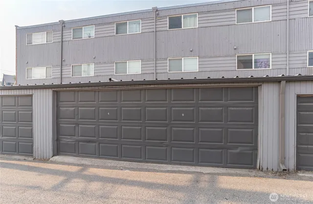 a view of a street with a building