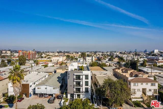 an aerial view of a city