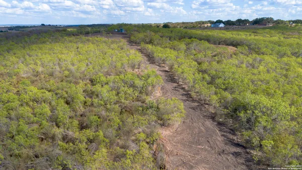 a view of a lake with a city
