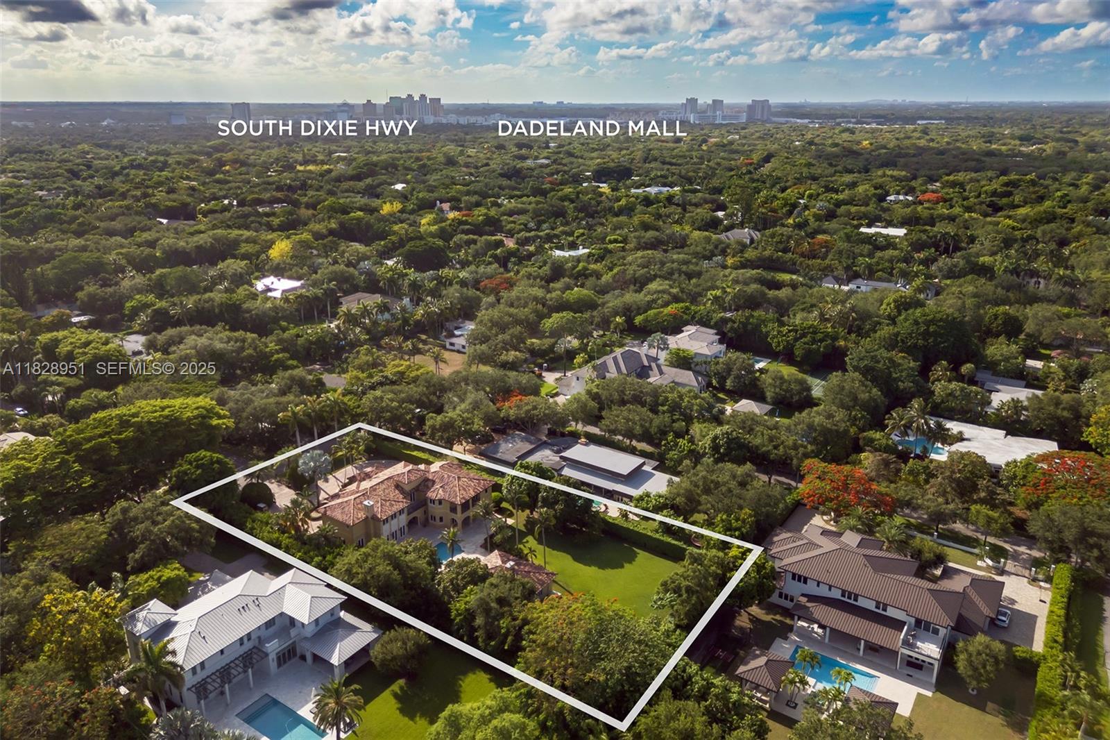 10851 Southwest 63rd Avenue Pinecrest, FL 33156 - Photo 60 of 63 an aerial view of residential houses with outdoor space