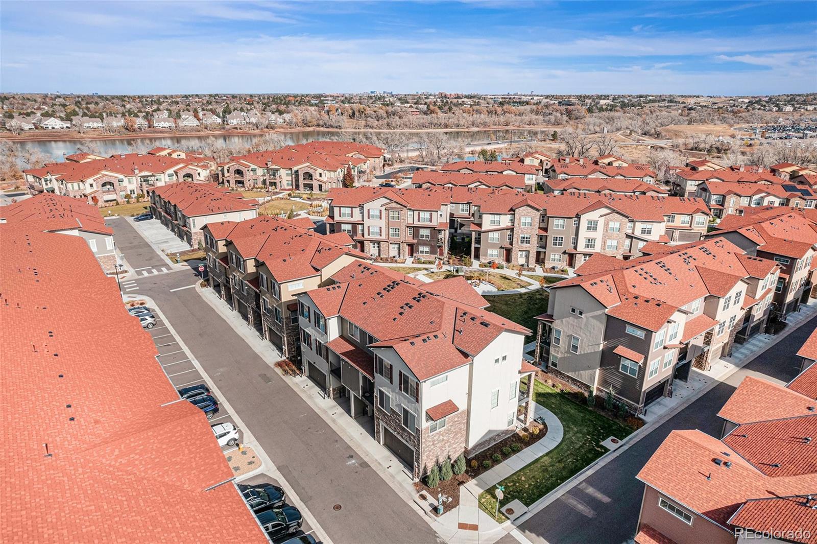 8430 Donati Terrace, Unit A Highlands Ranch, CO 80129 - Photo 2 of 26 an aerial view of a house with a ocean view