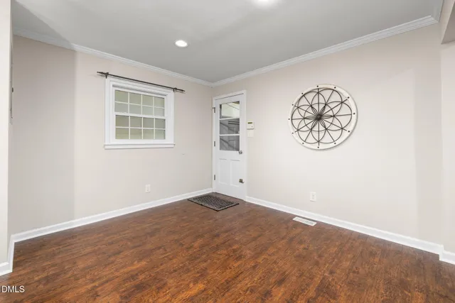 an empty room with a window