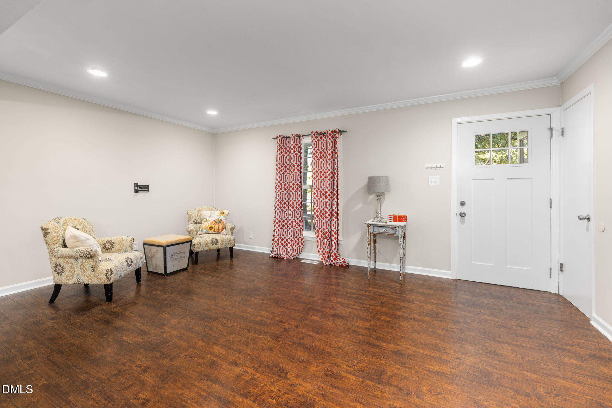 415 Bashford Road Raleigh, NC 27606 - Photo 7 of 33 a living room with furniture and wooden floor