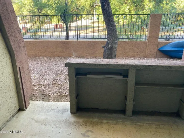 a view of outdoor space and barbecue grill