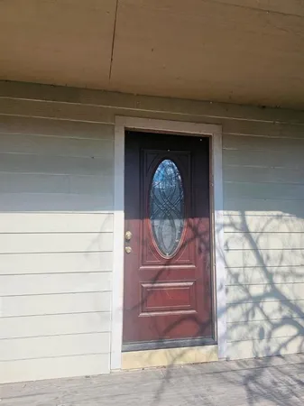 a front view of a house with entryway