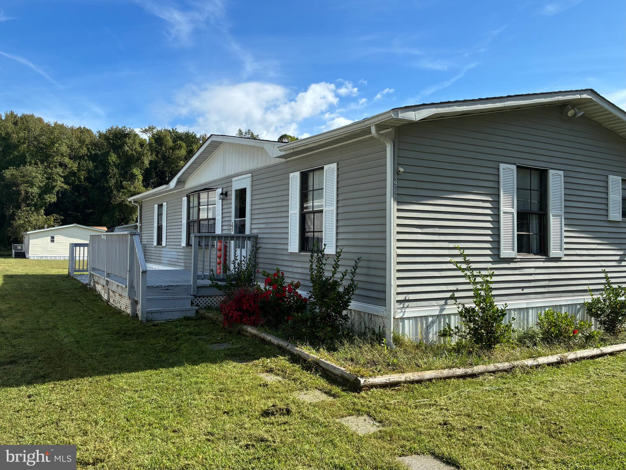 a view of backyard with a garden and plants