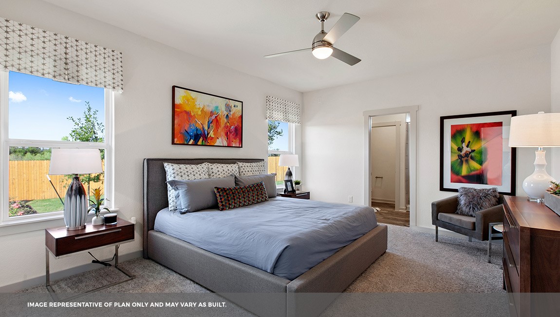 220 Century Plant Road Leander, TX 78641 - Photo 8 of 16 a bedroom with a bed and a couch