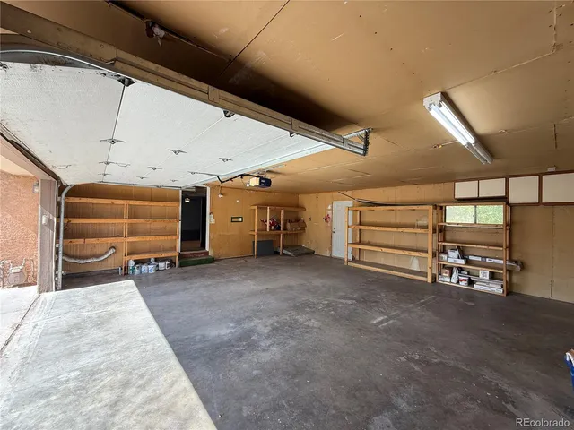 a view of a car garage