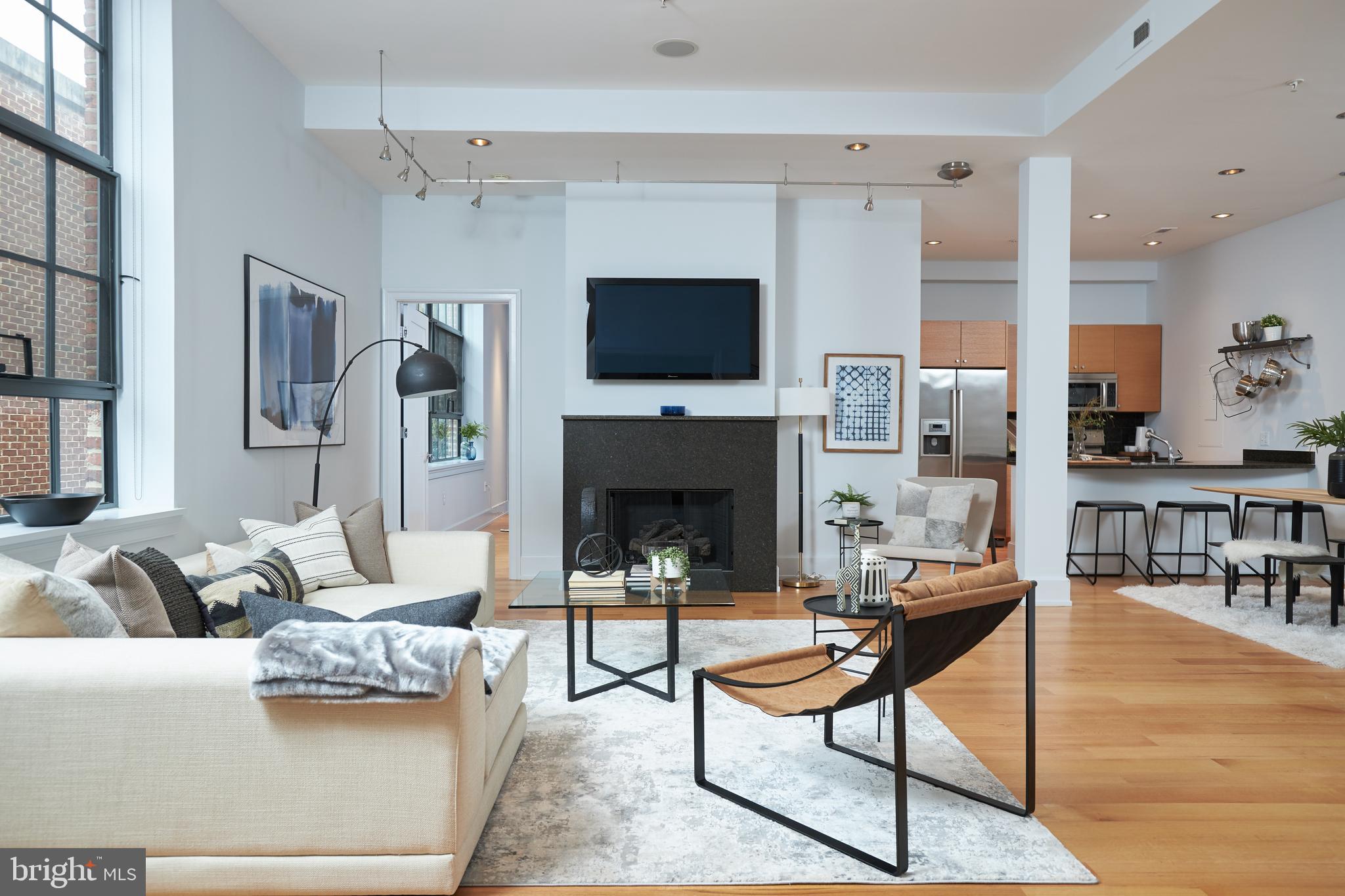 2516 Q Street Northwest, Unit Q202 Washington, DC 20007 - Photo 24 of 28 Open Floor Plan with Gas Fireplace