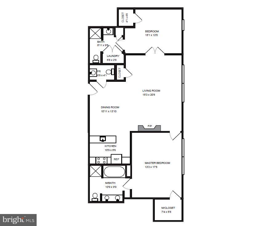 2516 Q Street Northwest, Unit Q202 Washington, DC 20007 - Photo 28 of 28 Floor Plan