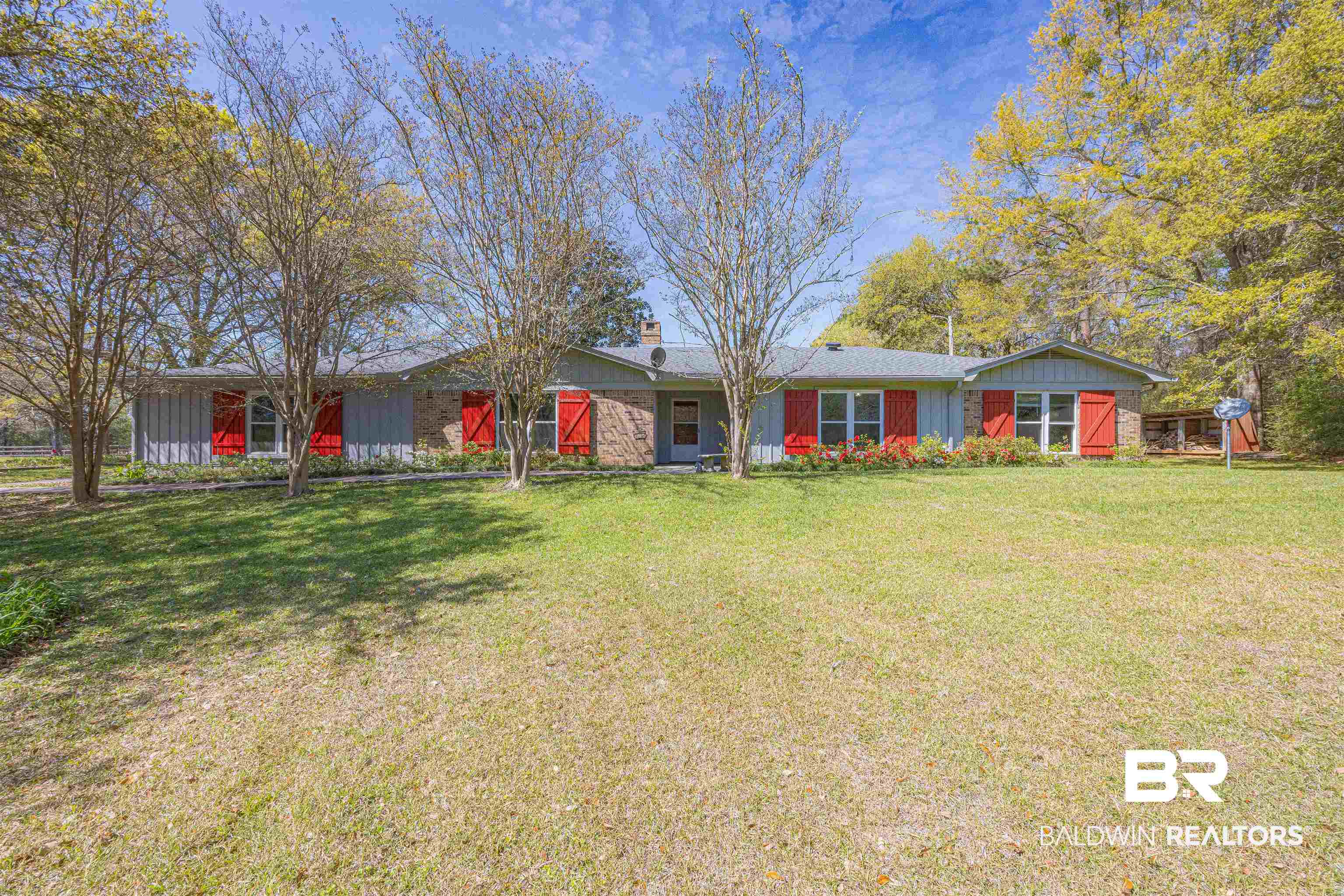 43101 Brown Road Bay Minette, AL 36507 - Photo 1 of 81 Ranch-style home featuring a front yard and a chimney