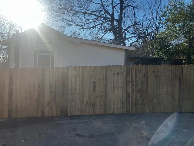 a backyard of a house