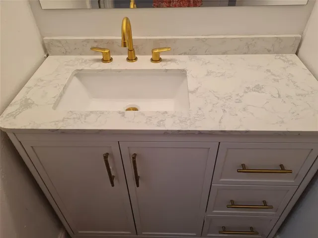 a close view of sink