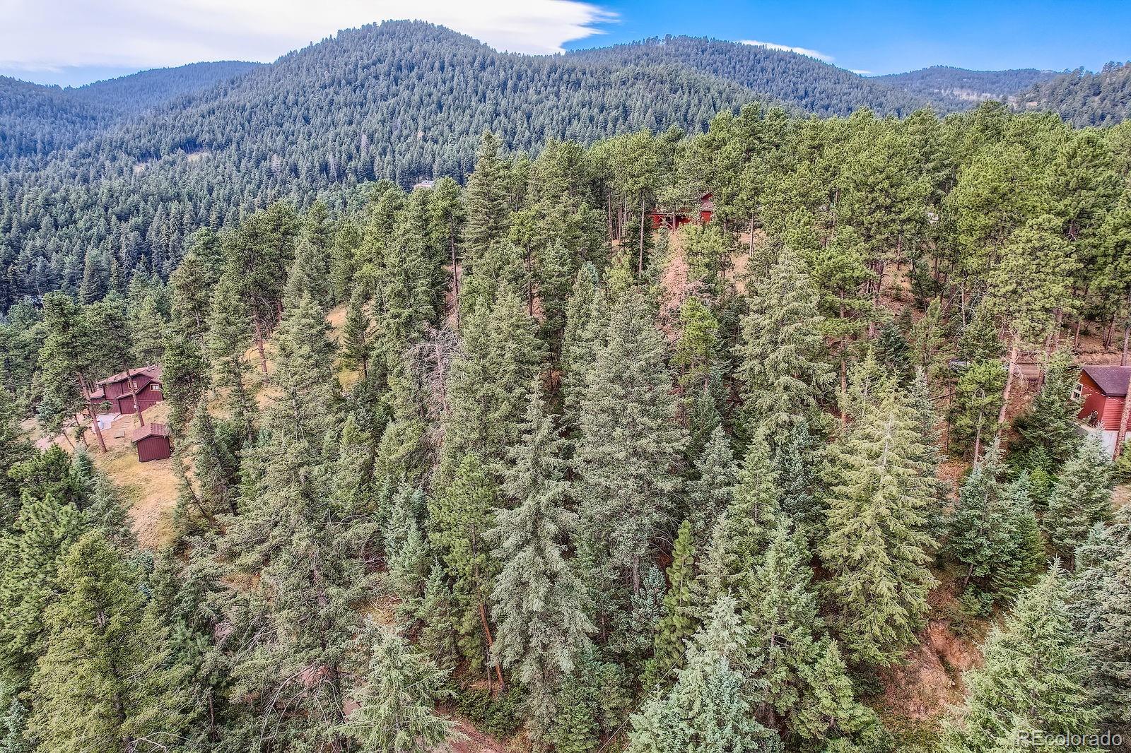 5296 Cherokee Road Indian Hills, CO 80454 - Photo 18 of 26 a view of a lush green field with mountains in the background