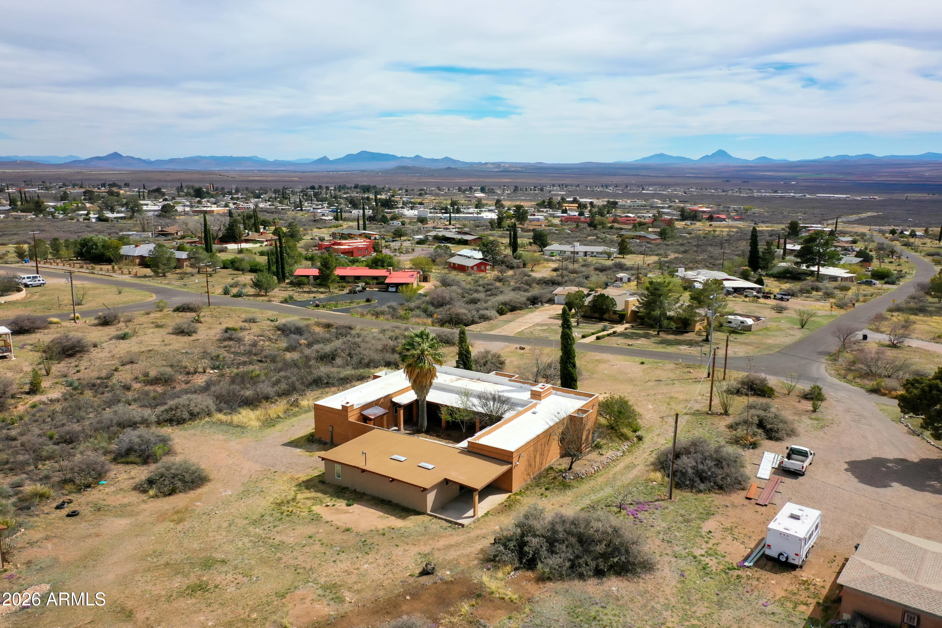 4 Cochise Lane Bisbee, AZ 85603 - Photo 70 of 72 an aerial view of a house with a garden