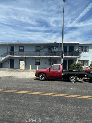a car parked in front of a building
