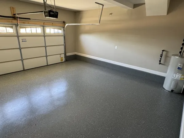 a view of a balcony with wooden floor