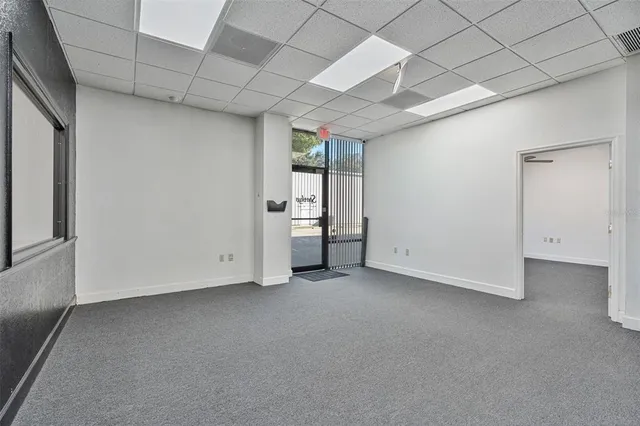 an empty room with entrance