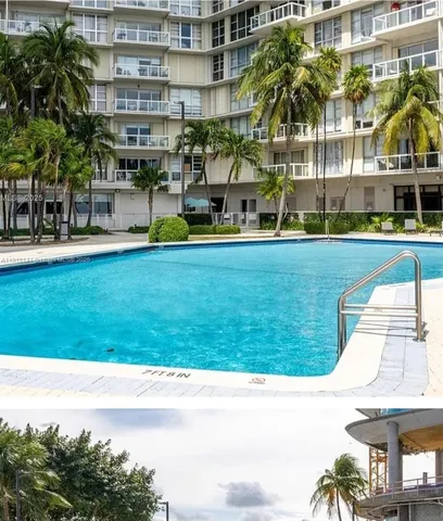 a picture of a building with a yard