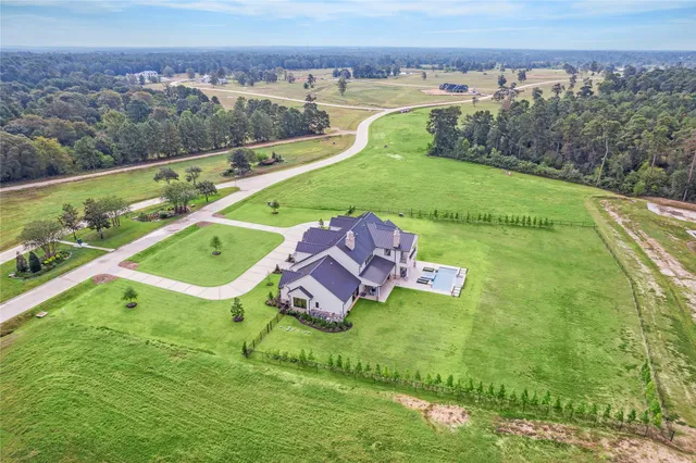 a view of a golf course with a garden