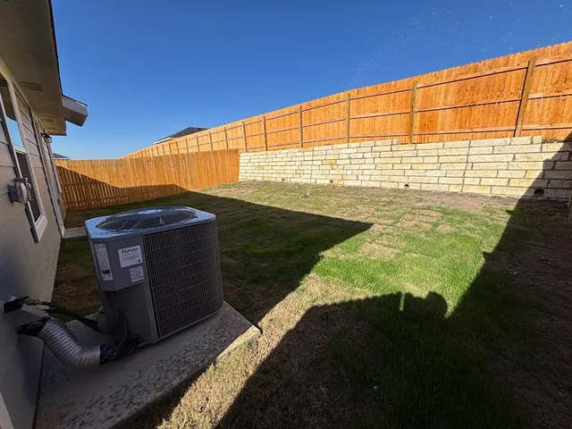 a view of an outdoor space and a building view