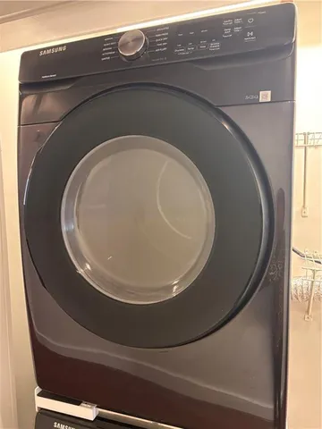 a close view of washer and dryer