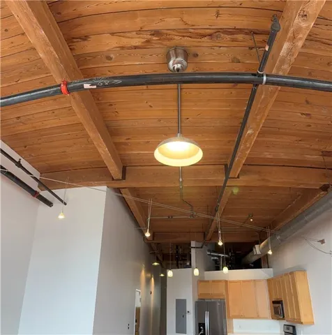 a view of a room with a washer and dryer