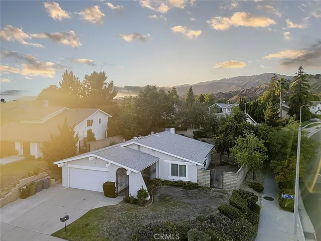 a view of a city and mountains