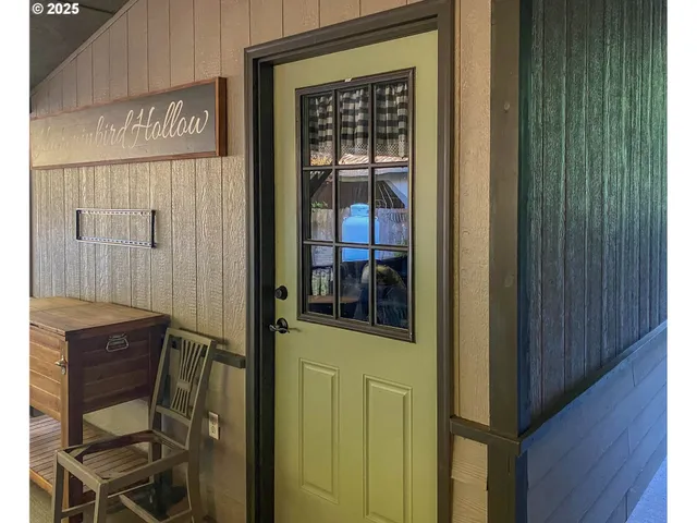 a view of a front door of house