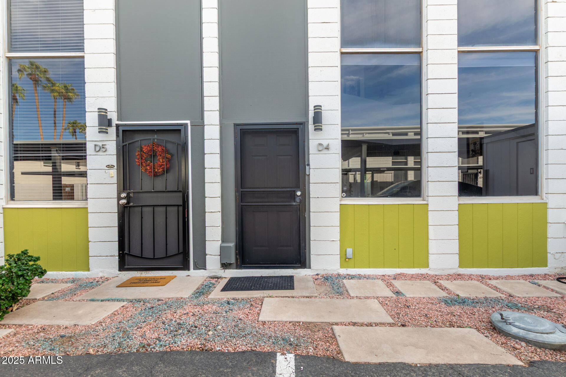 a front view of a house having outdoor space
