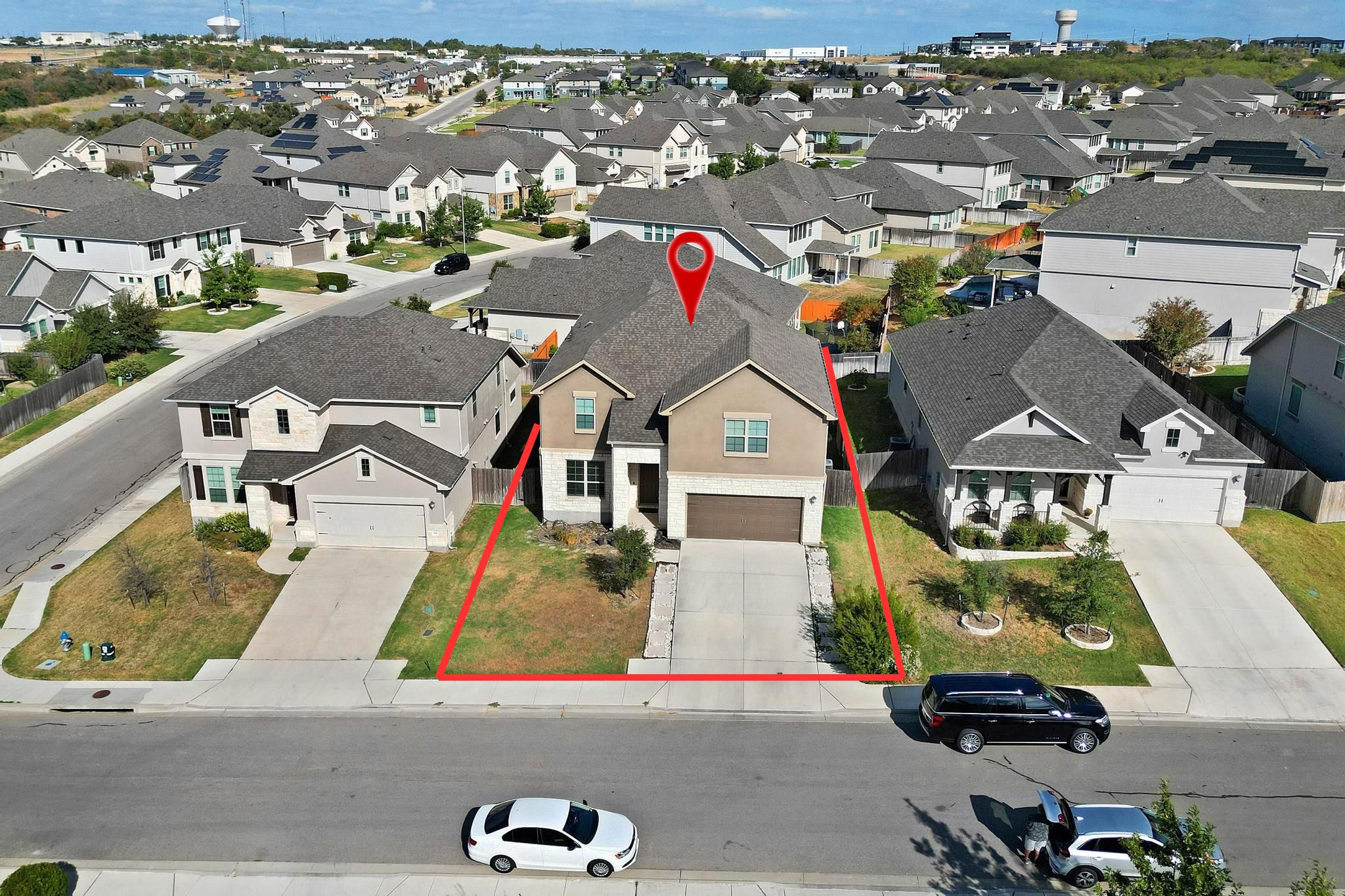 205 Windom Way Georgetown, TX 78626 - Photo 3 of 28 an aerial view of residential houses with outdoor space