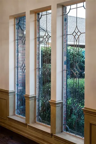 a view of a door and chair