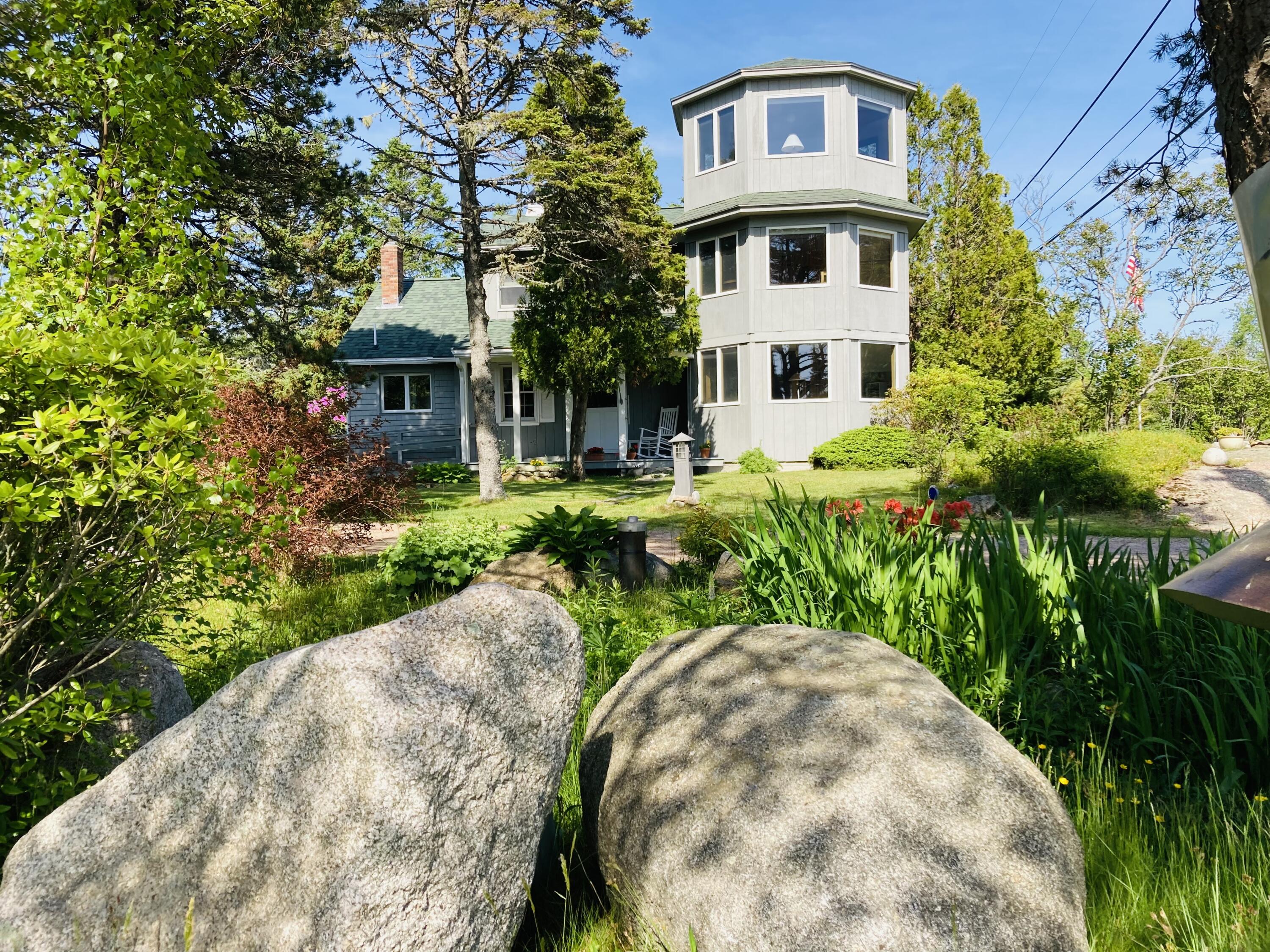 68 Crowley Island Road Corea, ME 04624 - Photo 1 of 24 View of front entry & tower from yard.
