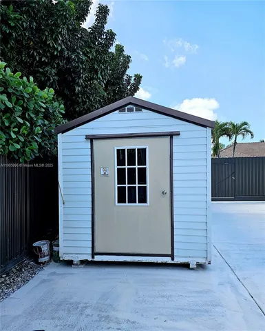a view of a house with a patio