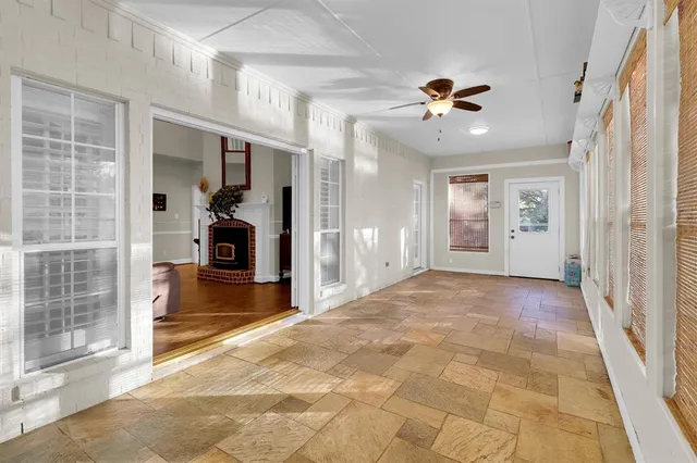 a view of a livingroom with a flat screen tv