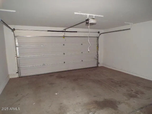 a view of a garage