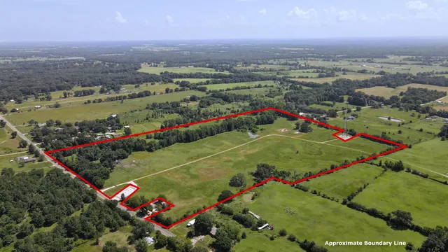 an aerial view of swimming pool and outdoor space