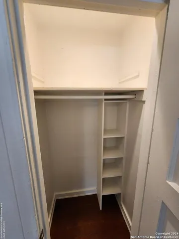 a close view of closet