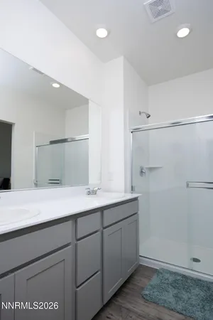 a utility room with cabinets